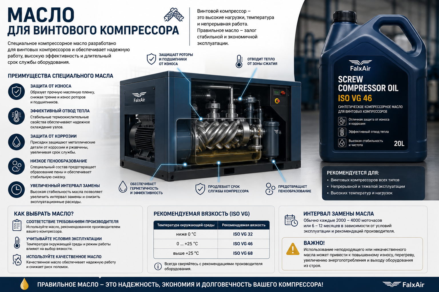 Масло для винтового компрессора